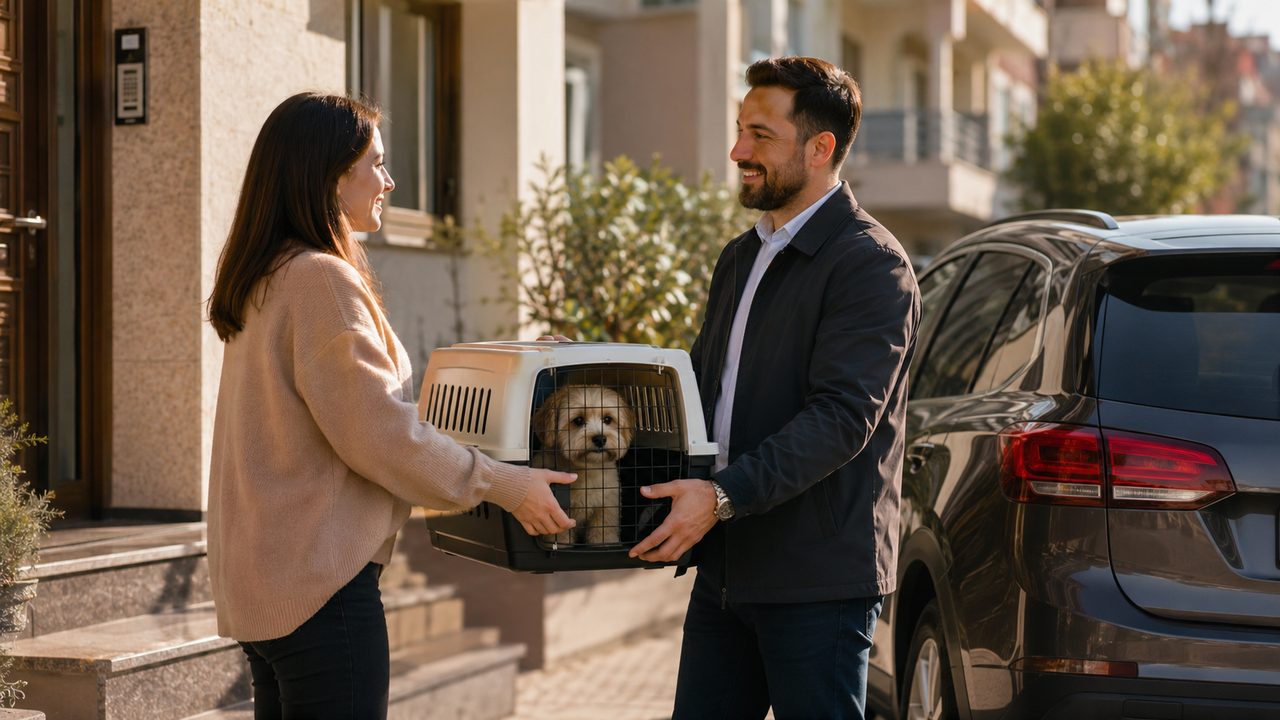 Samsun içi pet taksi — güvenli kafeste köpek